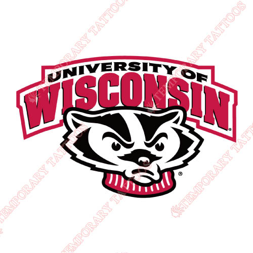 Wisconsin Badgers Customize Temporary Tattoos Stickers NO.7019
